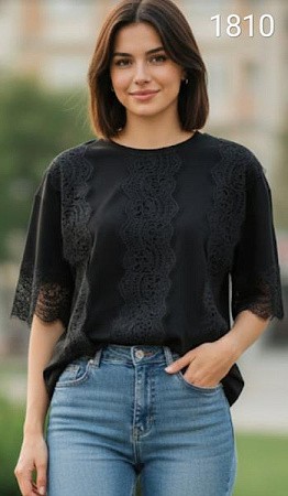 Футболка Met&March 1810 black - делук