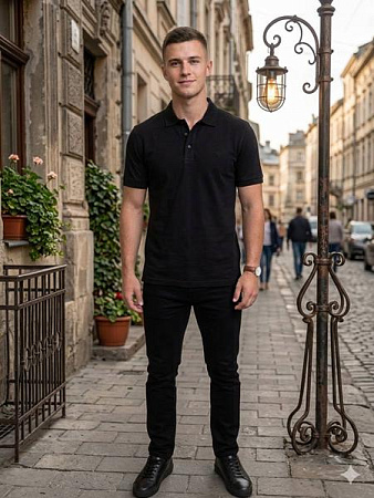 Футболка Moranny MR1046 black - делук