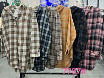 Рубашка Jjf 7757-1 navy-brown - делук