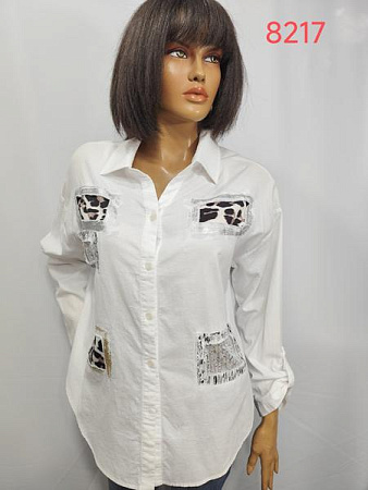 Рубашка Lida 8217 white - делук