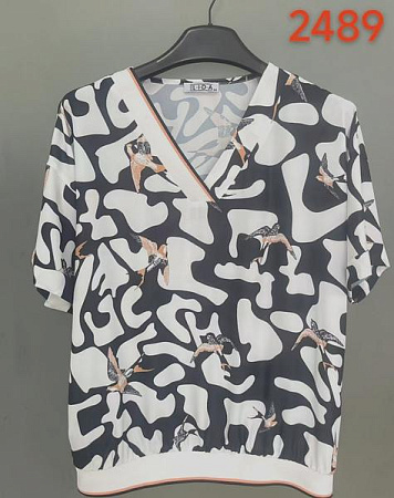 Футболка Lida 2489 black-white - делук