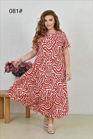 Платье Estima 081 red-white - делук