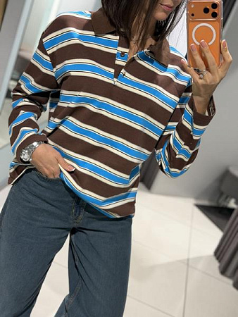 Свитер Comod 3556  brown-l.blue - делук