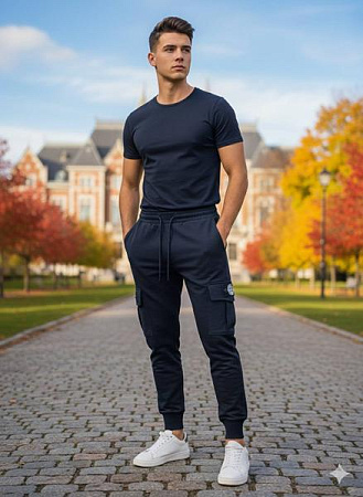 Штаны Спорт Moranny MR509 navy - делук