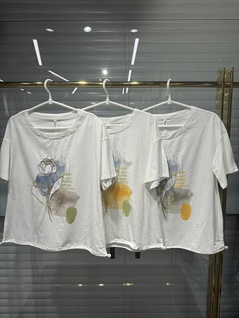 Футболка Dgmd E26026 white-khaki - делук