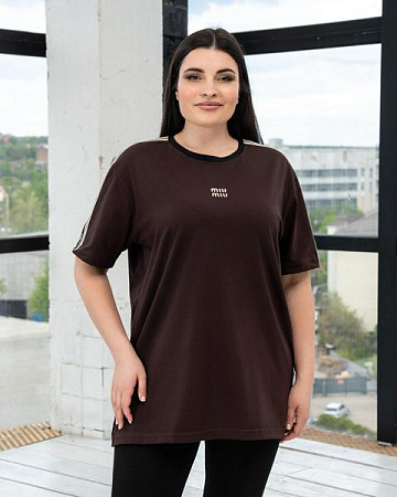 Футболка Azna Ф03 chocolate - делук