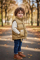 Жилетка Delfinka 8593 beige - делук