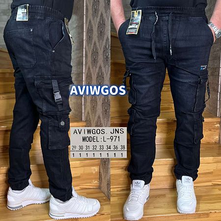 Джинсы God Baron L-971 blue - делук