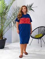 Платье Bat 731 blue-red - делук