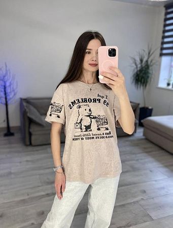 Футболка S.Style 67-1 beige - делук