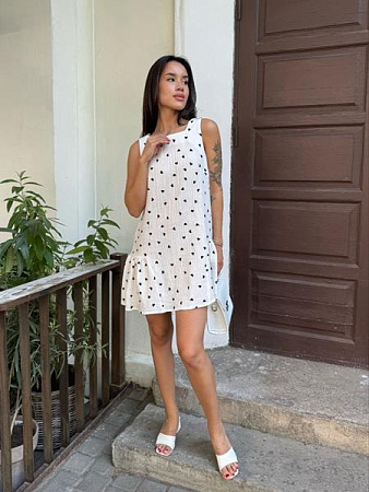 Сарафан Arina 1625 white-black - делук