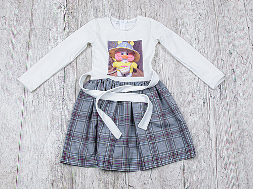 Платье Kindzer Clothes N13 grey - делук