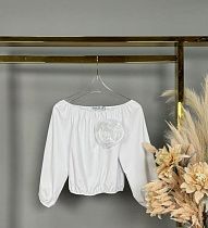 Блузка Delfinka 489 white - делук