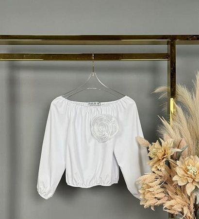 Блузка Delfinka 489 white - делук