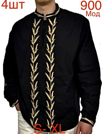 Вышиванка Надийка ND308-900 black - делук