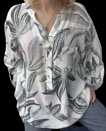 Блузка Levisha 26024 white - делук