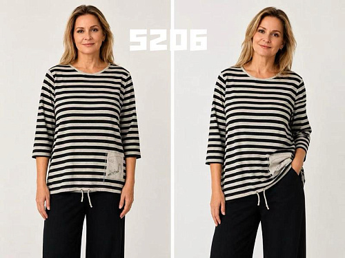 Свитер Immei 5206 beige-black - делук