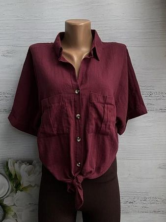 Рубашка New Season 8369 wine - делук