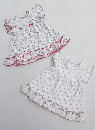 Платье Meloria ML606 white-crimson - делук