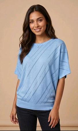 Футболка Julia JL1305 l.blue - делук