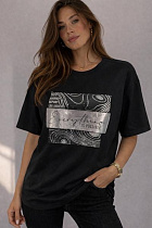 Футболка Elena&Vika 25036 black - делук