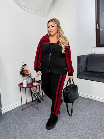 Костюм Спорт Seven Zikina 1347 black-red - делук