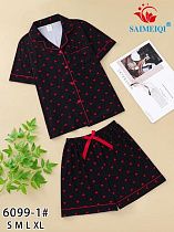 Пижама Saimeiqi 6099-1 black - делук