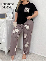 Пижама Estima N500022 black-grey - делук