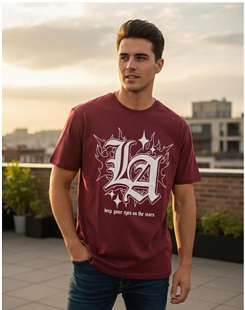 Футболка Style M.Clothes SM91 wine - делук