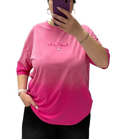 Футболка Elena&Vika 25107 pink - делук