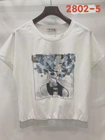 Футболка Lida 2802-5 white - делук