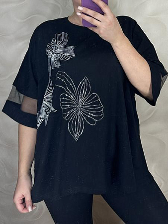 Футболка Levisha 26034 black - делук