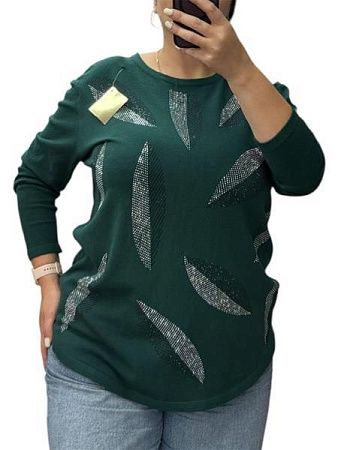 Свитер Elena&Vika 25221 green - делук