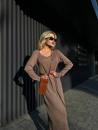 Платье Arina 8060 brown - делук