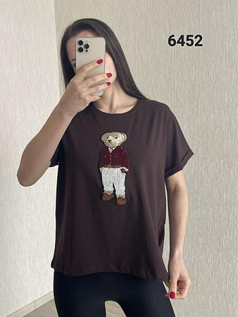 Футболка Fsn 6452 brown - делук