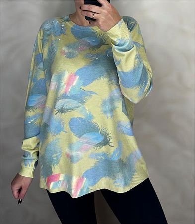 Свитер Levisha 25215 yellow - делук