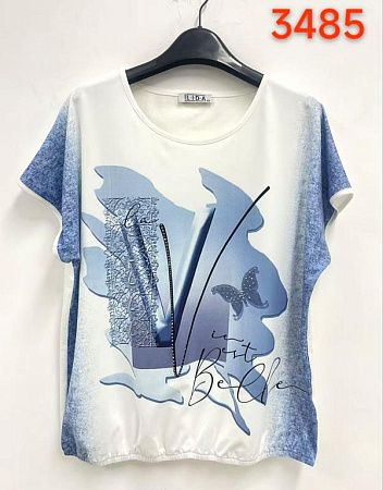 Футболка Lida 3485 white - делук
