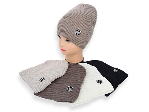 Шапка Angelica SW041-6 на флісі mix - делук