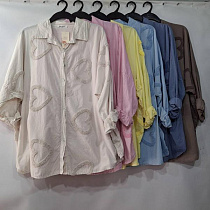 Рубашка Emsweekis E1715 beige - делук