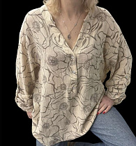 Рубашка Elena&Vika 26022 beige - делук