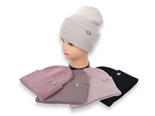 Шапка Angelica FM001-8 подвійна mix - делук