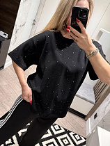 Футболка Lora LR1066 black - делук