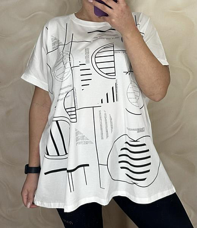 Футболка Levisha 26008 white - делук