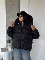 Пуховик Trend 2520 black - делук