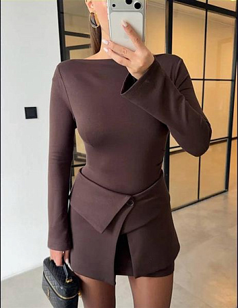 Платье Safina 758 brown - делук