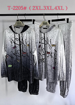 Костюм Спорт Saint Wish T2205 black - делук