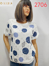 Футболка Lida 2706 white-blue - делук