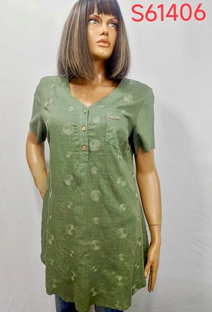Туника Lida S61406 khaki - делук