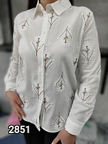 Рубашка Mmc Clothes 2851 white-brown - делук