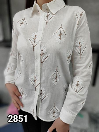 Рубашка Mmc Clothes 2851 white-brown - делук